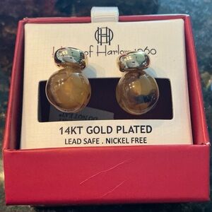 House of Harlow 1960 Brown and Gold Earrings